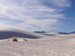 sand dunes at White Sands National Monument seem to be an appropriate reminder of change